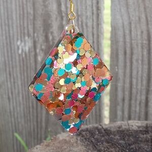 Colorful Geometric Resin Earrings